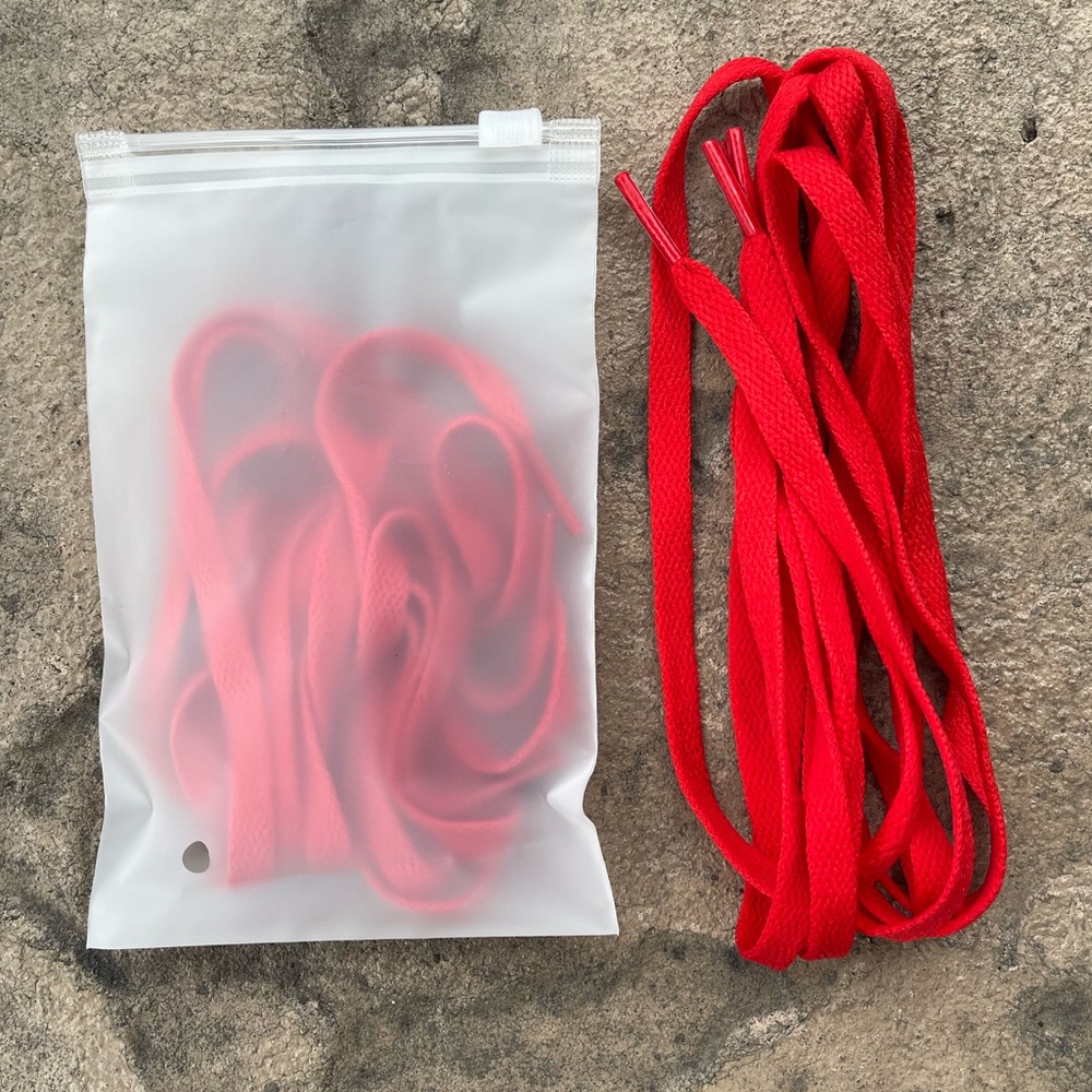 Flat shoelaces (red)